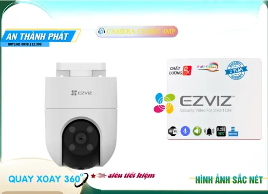 Lắp đặt camera CS-H8C 2K+ 4MP  Wifi Ezviz Giá rẻ