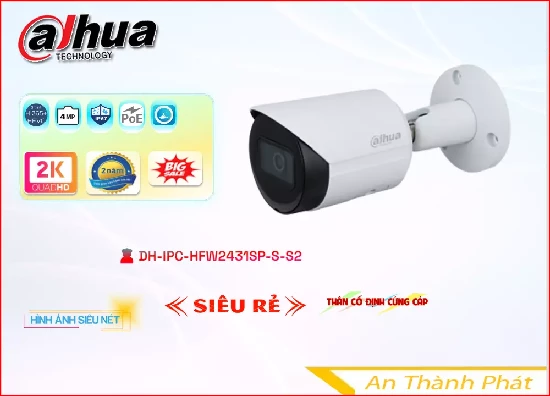 Lắp đặt camera Camera DH-IPC-HFW2431SP-S-S2 Giá rẻ