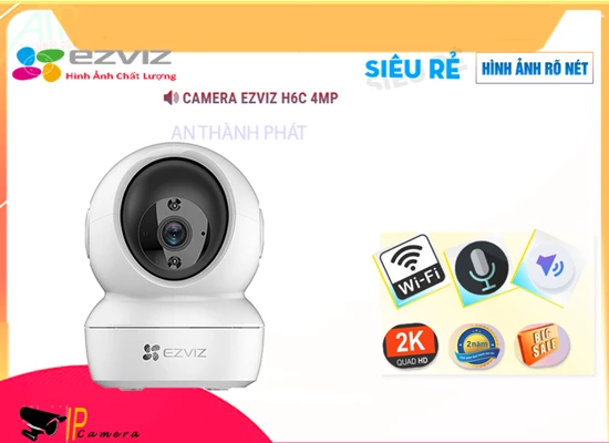 Lắp đặt camera Camera H6C 4MP  Wifi Ezviz Sắc Nét