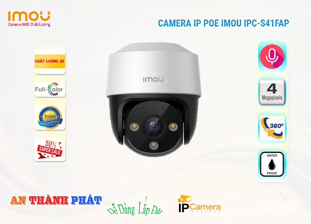 Camera IP POE Imou IPC,S41FAP,IPC S41FAP,Giá Bán IPC,S41FAP sắc nét Wifi Imou ,IPC,S41FAP Giá Khuyến Mãi,IPC,S41FAP Giá