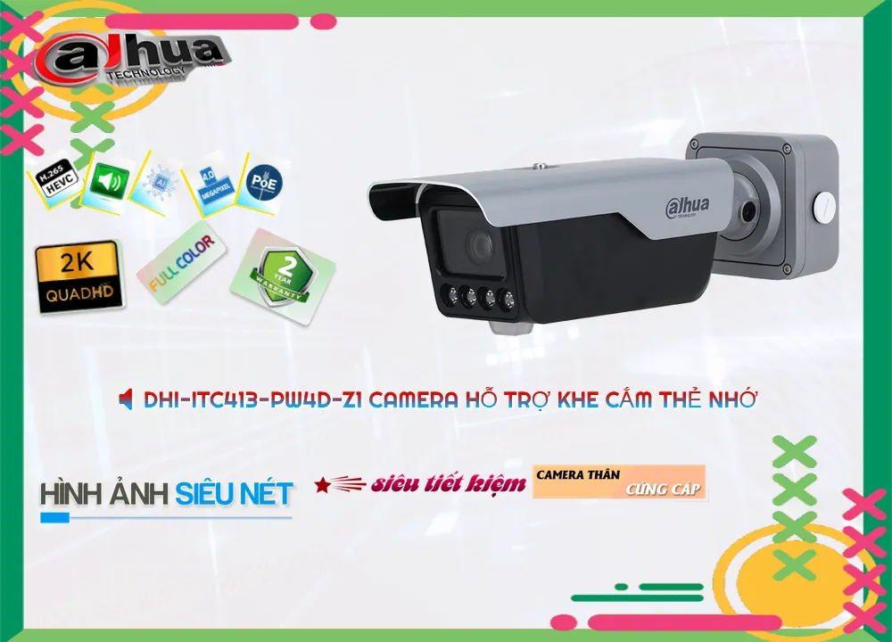 Camera Chụp Biển Số Dahua DHI-ITC413-PW4D-Z1,DHI-ITC413-PW4D-Z1 Giá rẻ,DHI-ITC413-PW4D-Z1 Giá Thấp Nhất,Chất Lượng