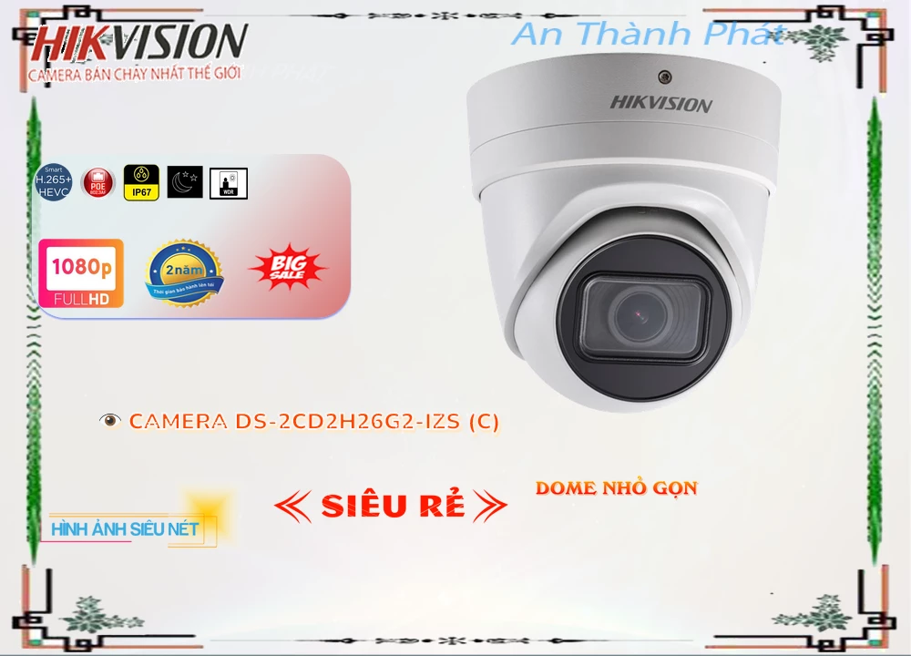 Camera Hikvision DS-2CD2H26G2-IZS(C),thông số DS-2CD2H26G2-IZS(C),DS-2CD2H26G2-IZS(C) Giá rẻ,DS 2CD2H26G2 IZS(C),Chất