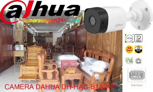 Camera analog hồng ngoại thông minh lắp ngoài trời DH-HAC-B1A21P