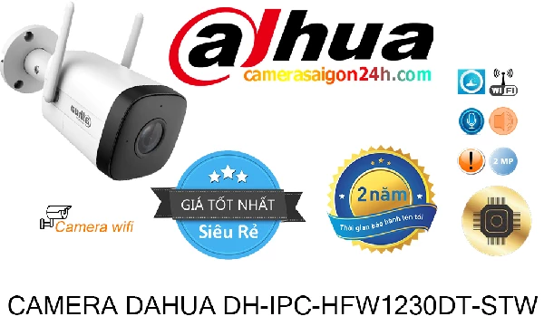 Camera dahua ip wifi hồng ngoại 30m phát hiện thông minh DH-IPC-HFW1230DT-STW