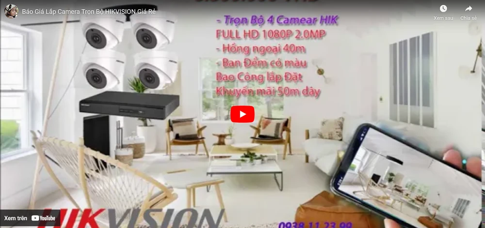 Lắp Camera Thương Hiệu Hikvision Chính Hãng