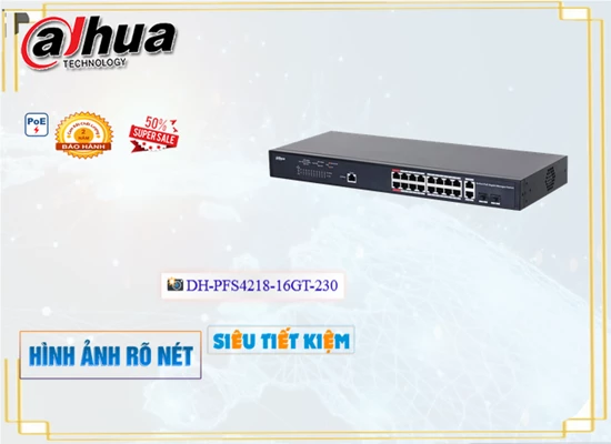 Lắp đặt camera Switch chuyển đổi mạng Dahua DH-PFS4218-16GT-230