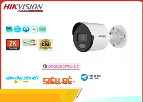 Lắp đặt camera DS-2CD1047G0-LC  Hikvision Giá rẻ