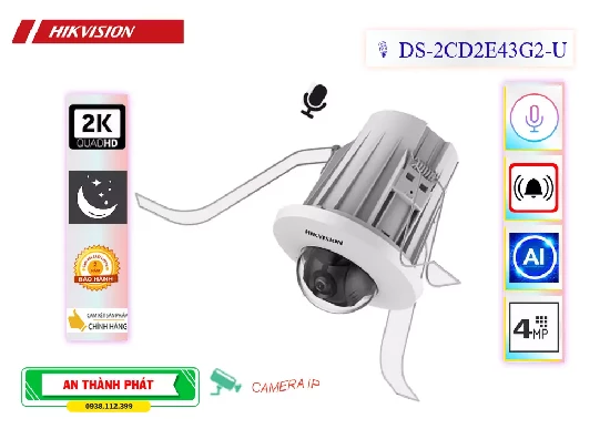 Lắp đặt camera Camera  Hikvision DS-2CD2E43G2-U Giá rẻ