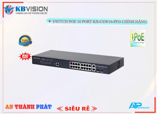 Lắp đặt camera KBvision Switch chuyển đổi mạng KX-CSW16-PFG-230