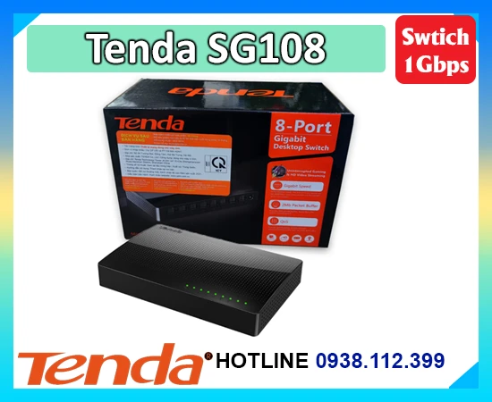 Lắp đặt camera Swtich 8 Port Tenda SG108 1GB