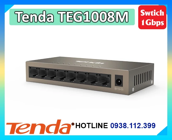 Lắp đặt camera Switch Gigabit Tenda TEG1008M 8 Port