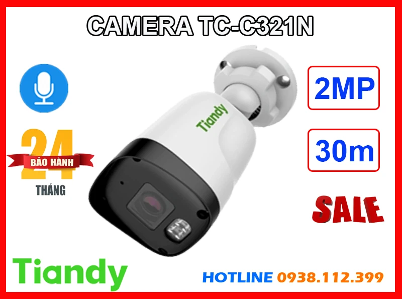 Lắp đặt camera TIANDY TC-C321N Camera Ghi Âm