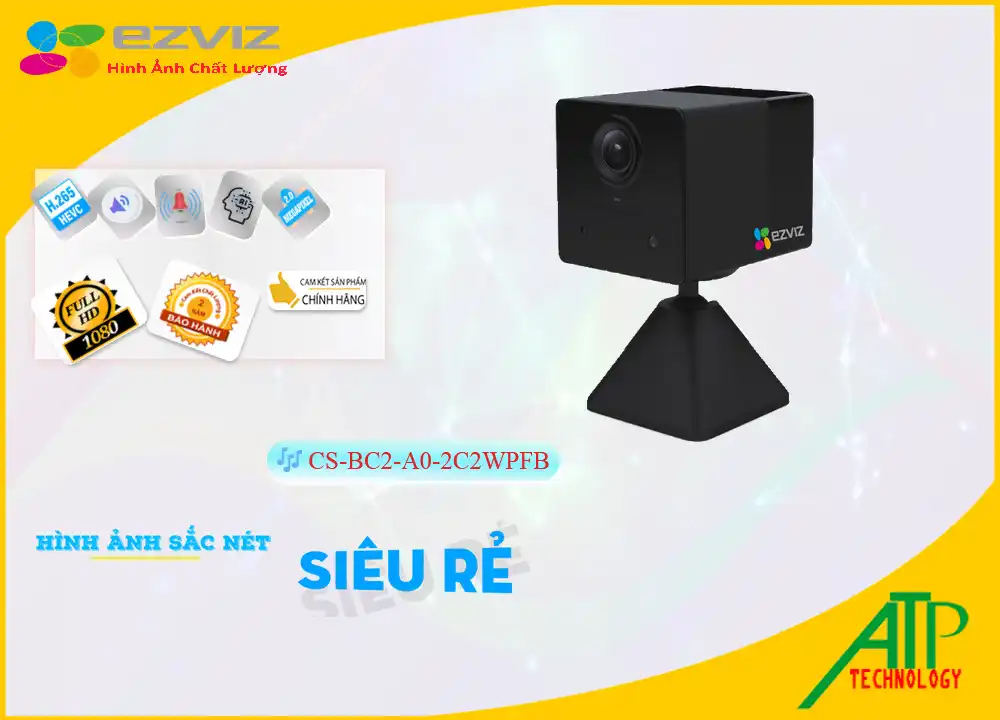CS-BC2-A0-2C2WPFB sắc nét Wifi Ezviz