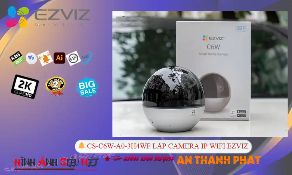 CS-C6W-A0-3H4WF sắc nét Wifi Ezviz