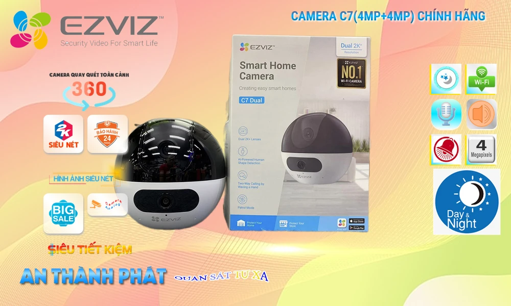 Camera Wifi Ezviz CS-C7-R100-8G44WF