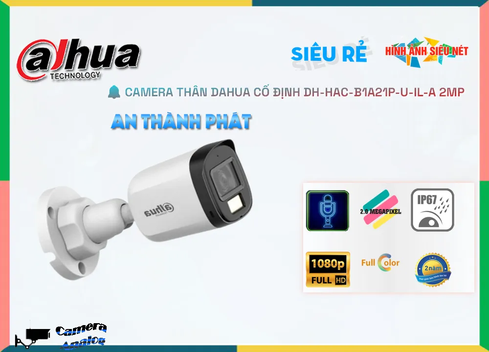 Camera IP Dahua DH-HAC-B1A21P-U-IL-A,chức năng DH-HAC-B1A21P-U-IL-A,DH-HAC-B1A21P-U-IL-A Công Nghệ Mới,DH-HAC-B1A21P-U-IL-A HD Anlog Công nghệ nỗi bật chống cảnh báo chuyển động giả Motion detection bằng cách nhận dạng người Bán Giá Rẻ, Camera Giá re DH HAC B1A21P U IL A