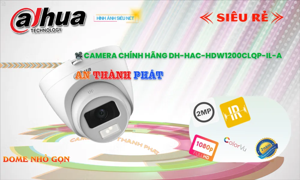 DH-HAC-HDW1200CLQP-IL-A Camera  Dahua Thiết kế Đẹp ✓