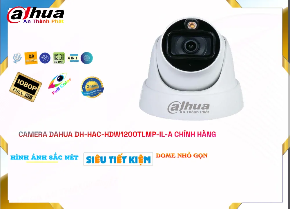 Camera  Dahua Thiết kế Đẹp DH-HAC-HDW1200TLMP-IL-A