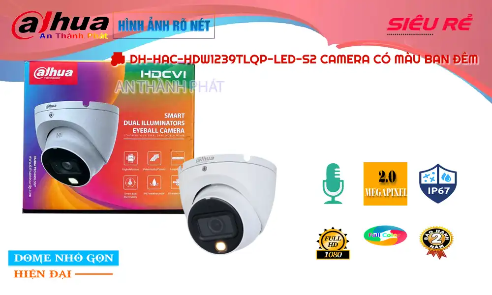 ➠ DH-HAC-HDW1239TLQP-LED-S2 sắc nét Dahua ➠ DH-HAC-HDW1239TLQP-LED-S2 sắc nét Dahua