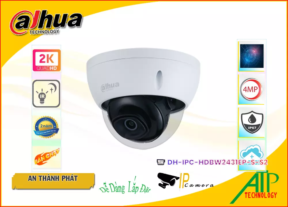 Camera dahua DH-IPC-HDBW2431EP-S-S2,Giá DH-IPC-HDBW2431EP-S-S2,phân phối