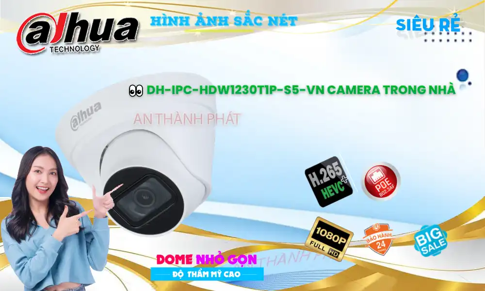 DH-IPC-HDW1230T1P-S5-VN sắc nét Dahua