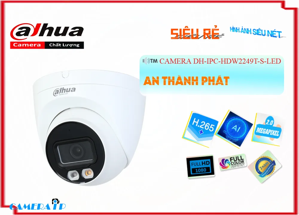 Camera Dahua DH-IPC-HDW2249T-S-LED,Giá DH-IPC-HDW2249T-S-LED,phân phối DH-IPC-HDW2249T-S-LED,DH-IPC-HDW2249T-S-LEDBán