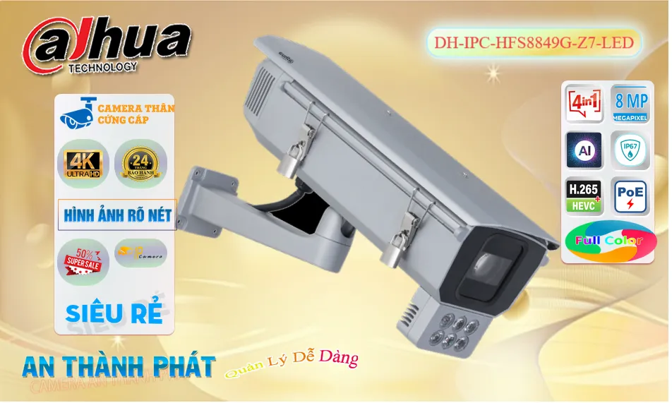 Camera  Dahua DH-IPC-HFS8849G-Z7-LED