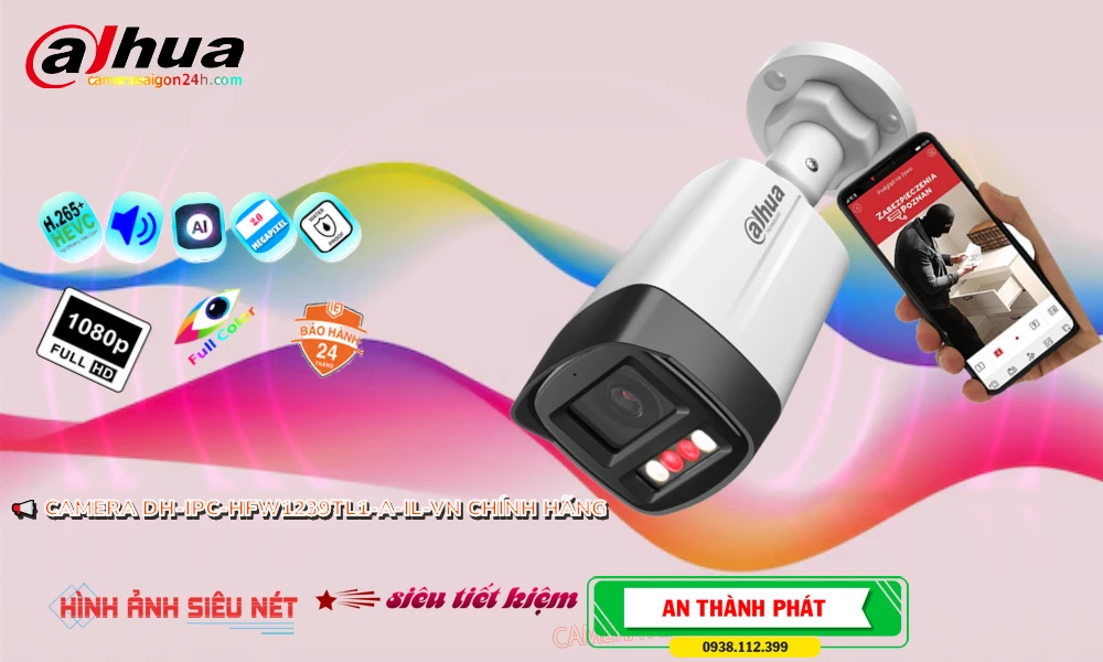 Camera Dahua DH-IPC-HFW1239TL1-A-IL-VN Camera Dahua DH-IPC-HFW1239TL1-A-IL-VN