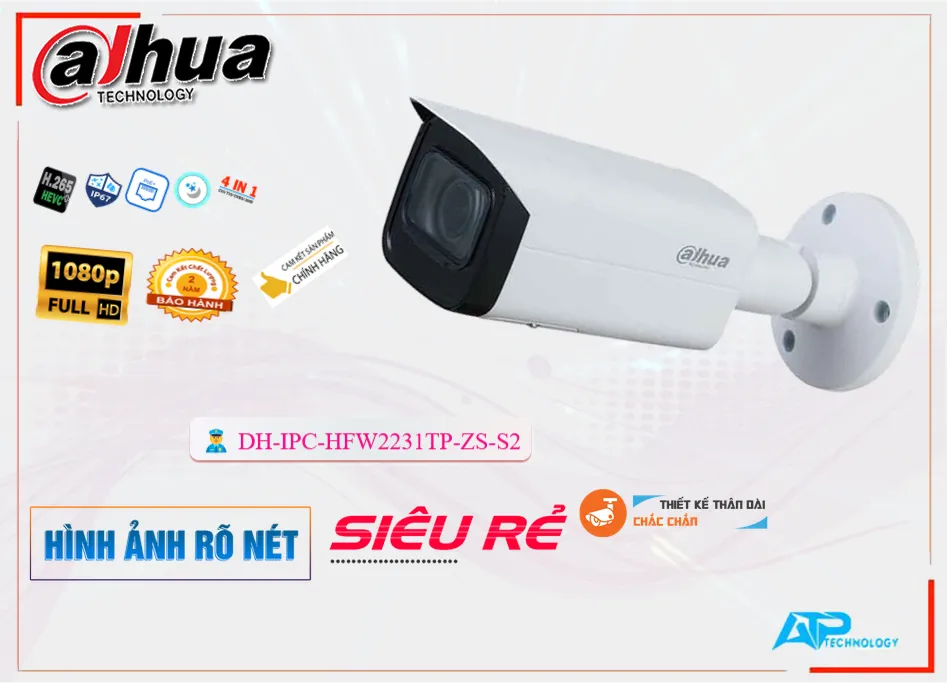 Camera Dahua DH-IPC-HFW2231TP-ZS-S2,thông số DH-IPC-HFW2231TP-ZS-S2,DH IPC HFW2231TP ZS S2,Chất Lượng