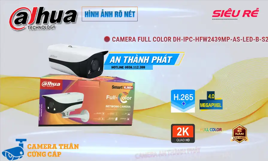 DH-IPC-HFW2439MP-AS-LED-B-S2 sắc nét Dahua ➠