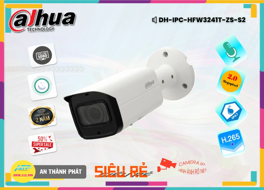 Camera Dahua DH-IPC-HFW3241T-ZS-S2,Giá DH-IPC-HFW3241T-ZS-S2,phân phối DH-IPC-HFW3241T-ZS-S2,DH-IPC-HFW3241T-ZS-S2Bán