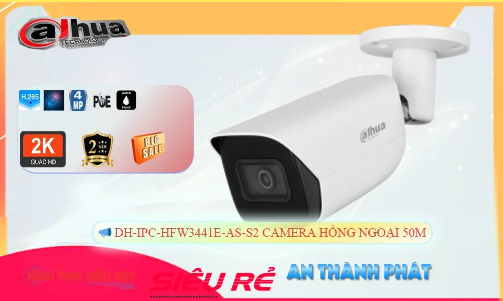 Camera Dahua DH-IPC-HFW3441E-AS-S2,DH-IPC-HFW3441E-AS-S2 Giá Khuyến Mãi,DH-IPC-HFW3441E-AS-S2 Giá