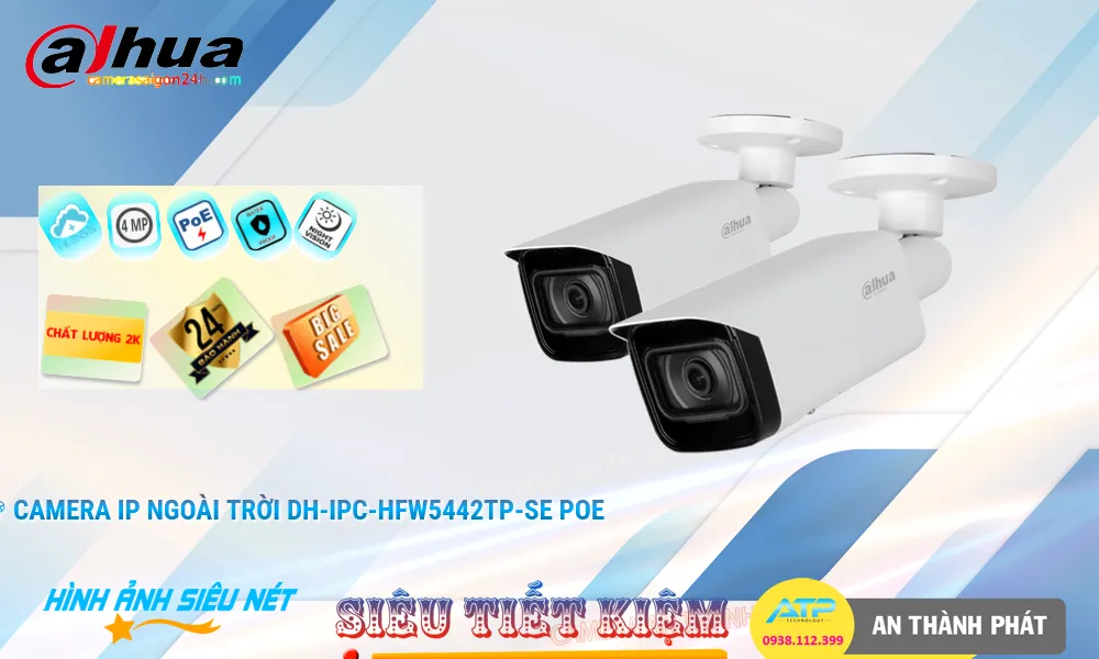 DH-IPC-HFW5442TP-SE Camera IP Ngoài Trời 2K DH-IPC-HFW5442TP-SE Camera IP Ngoài Trời 2K