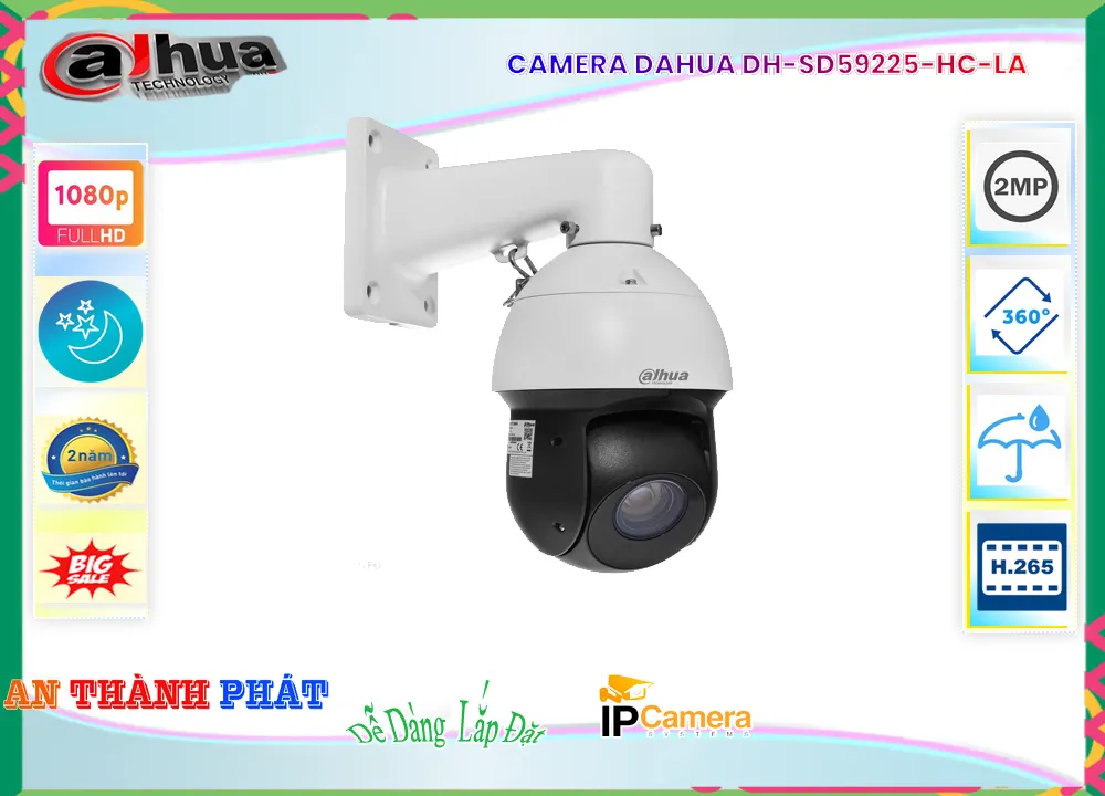 Camera Dahua DH-SD59225-HC-LA Speedom,DH SD59225 HC LA,Giá Bán DH-SD59225-HC-LA,DH-SD59225-HC-LA Giá Khuyến