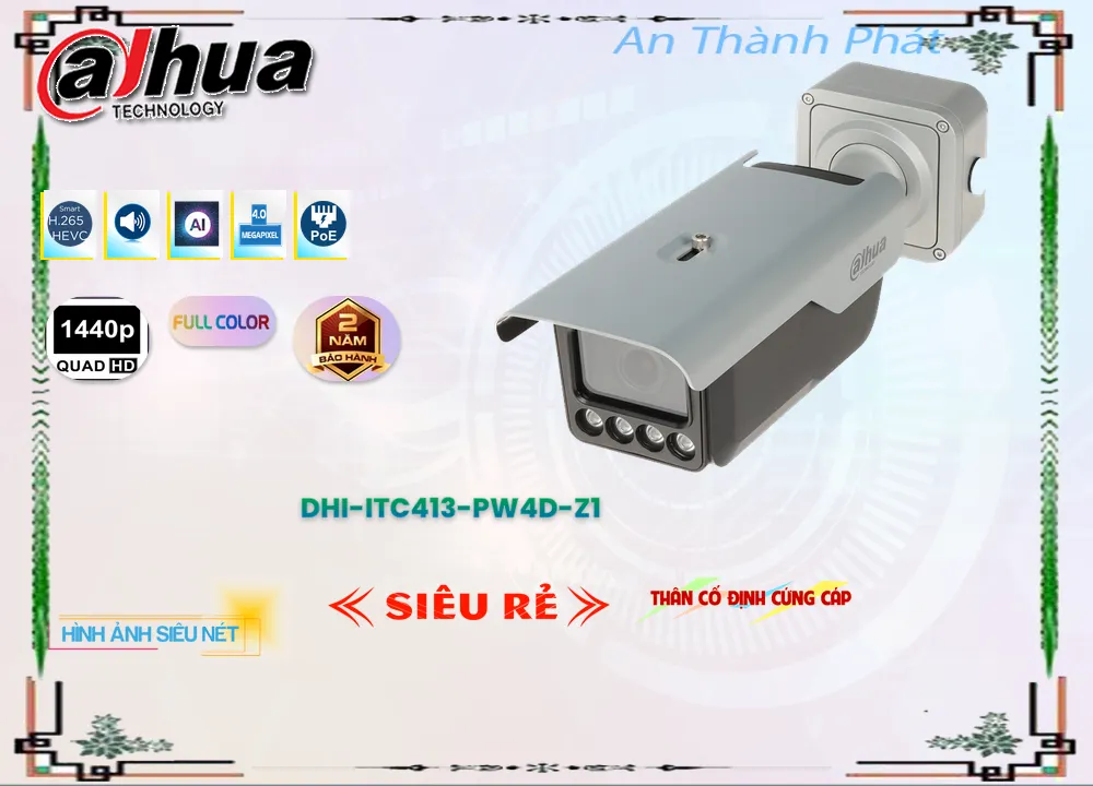 Camera Dahua DHI-ITC413-PW4D-IZ1,DHI-ITC413-PW4D-IZ1 Giá Khuyến Mãi,DHI-ITC413-PW4D-IZ1 Giá rẻ,DHI-ITC413-PW4D-IZ1 Công