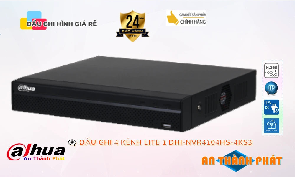 Đầu Ghi Dahua Thiết kế Đẹp DHI-NVR4104HS-4KS3 Đầu Ghi Dahua Thiết kế Đẹp DHI-NVR4104HS-4KS3