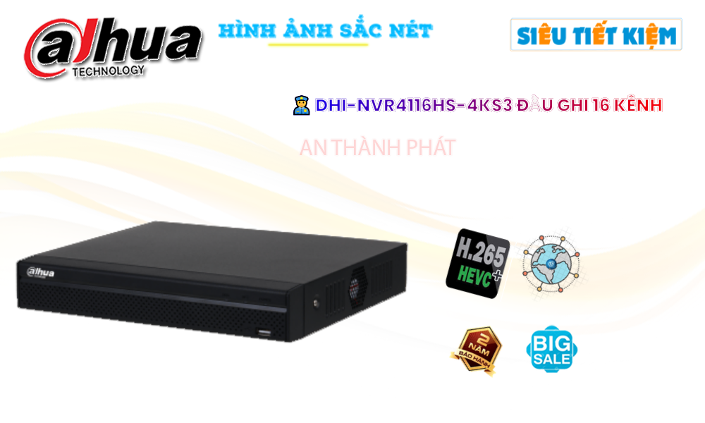 Đầu Ghi DHI-NVR4116HS-4KS3 Công Nghệ Mới Đầu Ghi DHI-NVR4116HS-4KS3 Công Nghệ Mới
