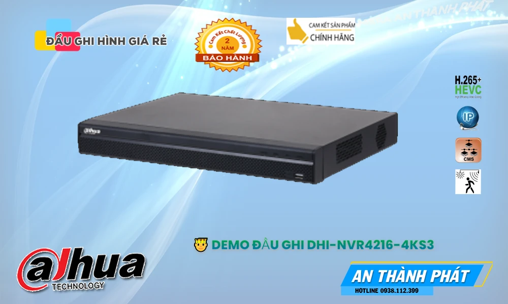 DHI-NVR4216-4KS3 Đầu Ghi Dahua DHI-NVR4216-4KS3 Đầu Ghi Dahua