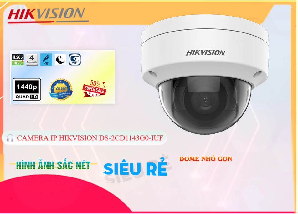 Camera Ghi Âm Hikvision DS-2CD1143G0-IUF,DS-2CD1143G0-IUF Giá rẻ,DS-2CD1143G0-IUF Giá Thấp Nhất,Chất Lượng