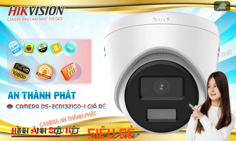 DS-2CD1321G0-I sắc nét Hikvision