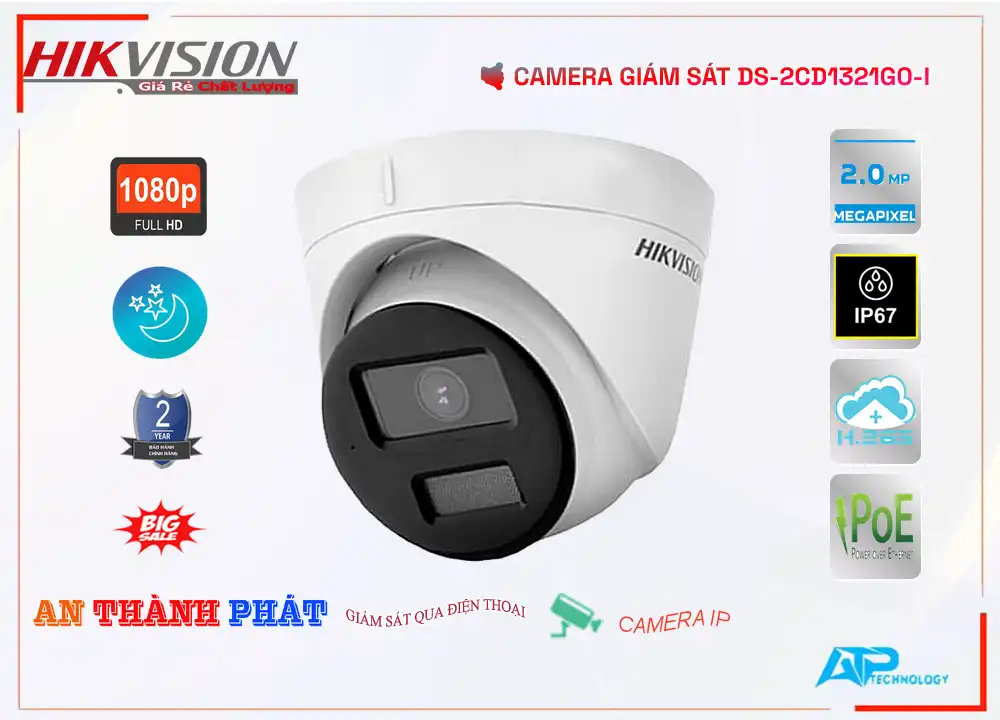 DS-2CD1321G0-I sắc nét Hikvision