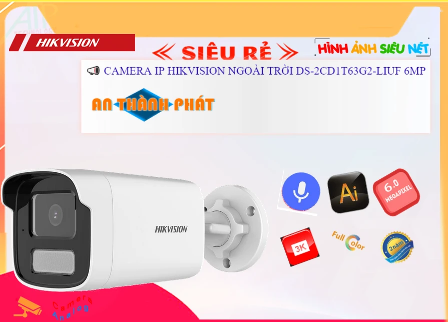 Camera IP Hikvision DS-2CD1T63G2-LIUF 6MP,Camera DS-2CD1T63G2-LIUF,Camera HIkvision DS-2CD1T63G2-LIUF Giá tốt ,DS-2CD1T63G2-LIUF Giá hấp dẫn,camera DS-2CD1T63G2-LIUF Giá rẻ,camera IP DS-2CD1T63G2-LIUF,DS-2CD1T63G2-LIUF Giá rẻ nhất,DS-2CD1T63G2-LIUF Chất Lượng