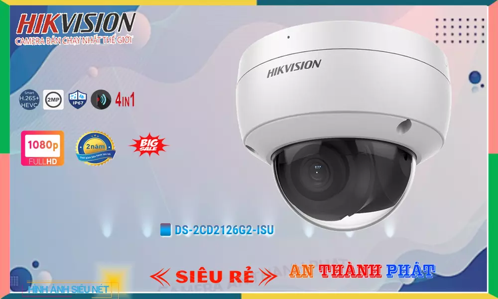 DS-2CD2126G2-ISU Camera An Ninh Sắt Nét