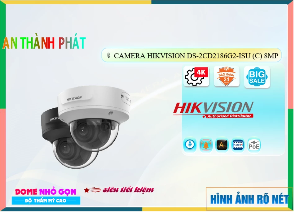 Camera Hikvision DS-2CD2186G2-ISU(C),DS-2CD2186G2-ISU(C) Giá rẻ,DS 2CD2186G2 ISU(C),Chất Lượng