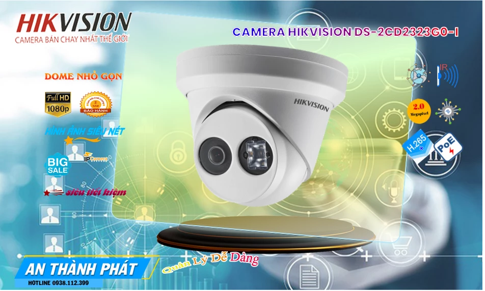 Hikvision DS-2CD2323G0-I Giá rẻ ۞