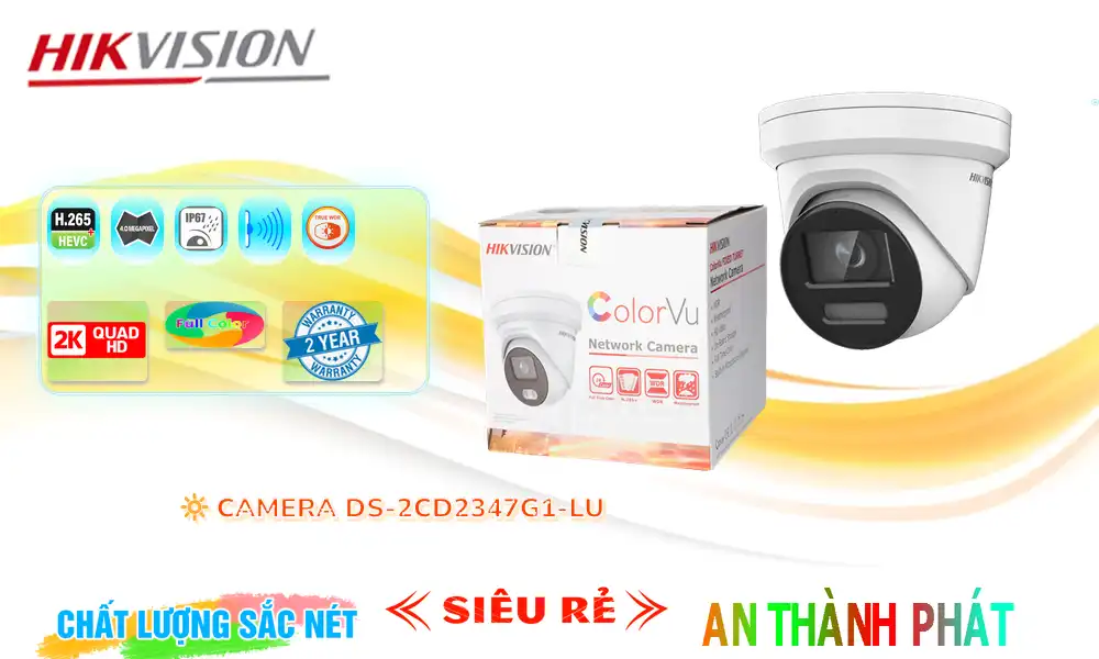 ➠  DS-2CD2347G1-LU sắc nét Hikvision