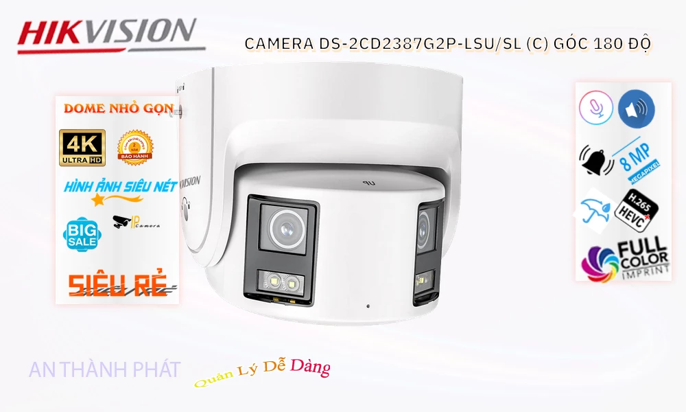 Camera  Hikvision DS-2CD2387G2P-LSU/SL(C) Giá rẻ