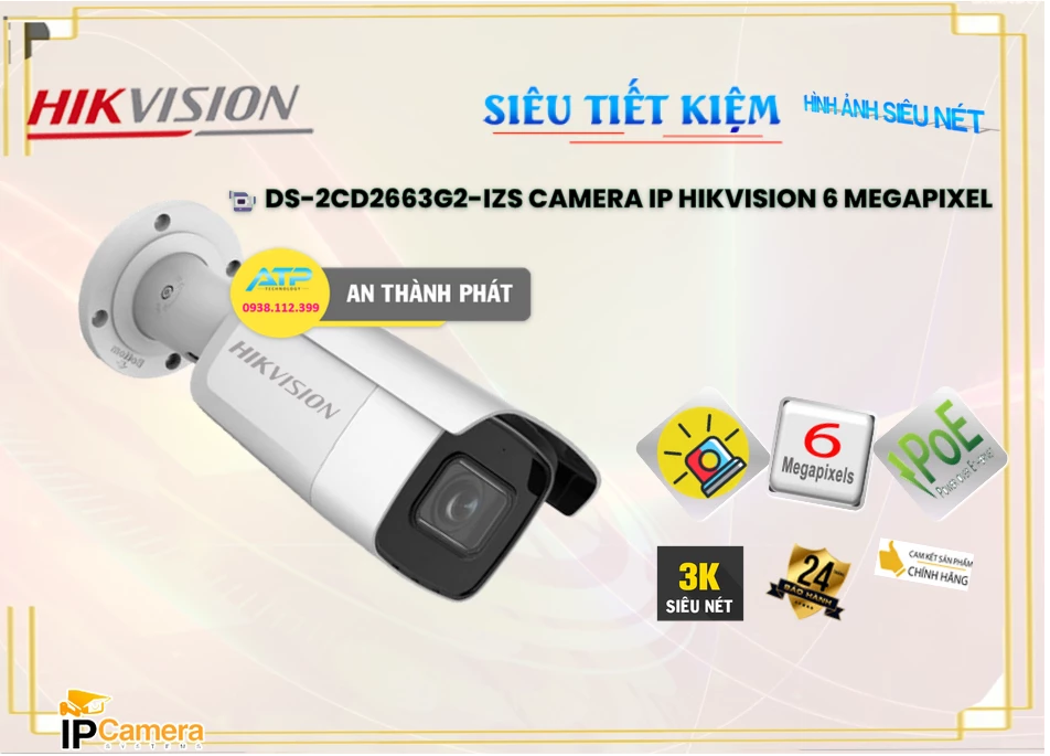 Camera Zoom 6MP Hikvision DS-2CD2663G2-IZS,Giá DS-2CD2663G2-IZS,DS-2CD2663G2-IZS Giá Khuyến Mãi,bán