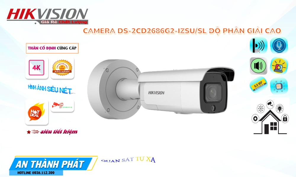 Camera Hikvision DS-2CD2686G2-IZSU/SL Mẫu Đẹp Camera Hikvision DS-2CD2686G2-IZSU/SL Mẫu Đẹp