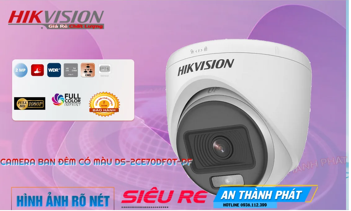 DS-2CE70DF0T-PF sắc nét Hikvision DS-2CE70DF0T-PF sắc nét Hikvision